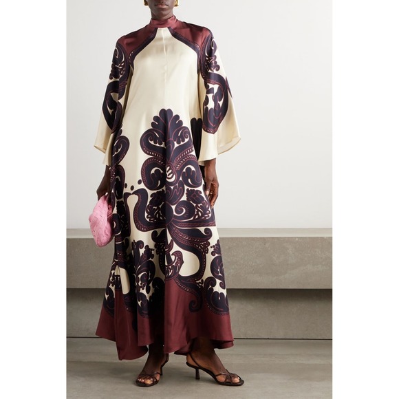 NWT La DoubleJ Magnifico Silk Twill Dress in Corsini Placée Cream $1,690 Size XL - Picture 4 of 16